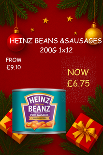 Heinz Baked Beans & Sausages 200g  (x12 Cans) [HJHBS01]