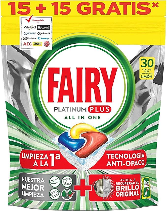 Dishwasher Fairy Tablets Platinum 15+15 Pods 1 packet  [CBAFD02]