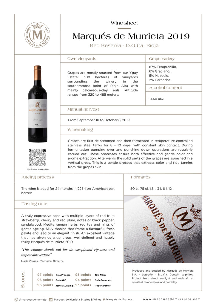 Spain (Rioja) : Marques de Murrieta Reserva (75cl) [D006]