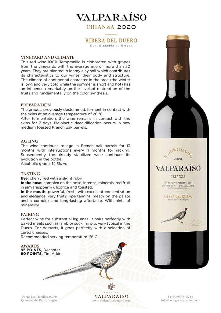 Spain (Rioja): Marques de Valparaiso Crianza (75cl) [D101]