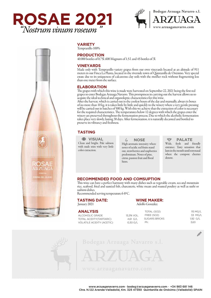 Arzuaga Rosae 75cl [D239]