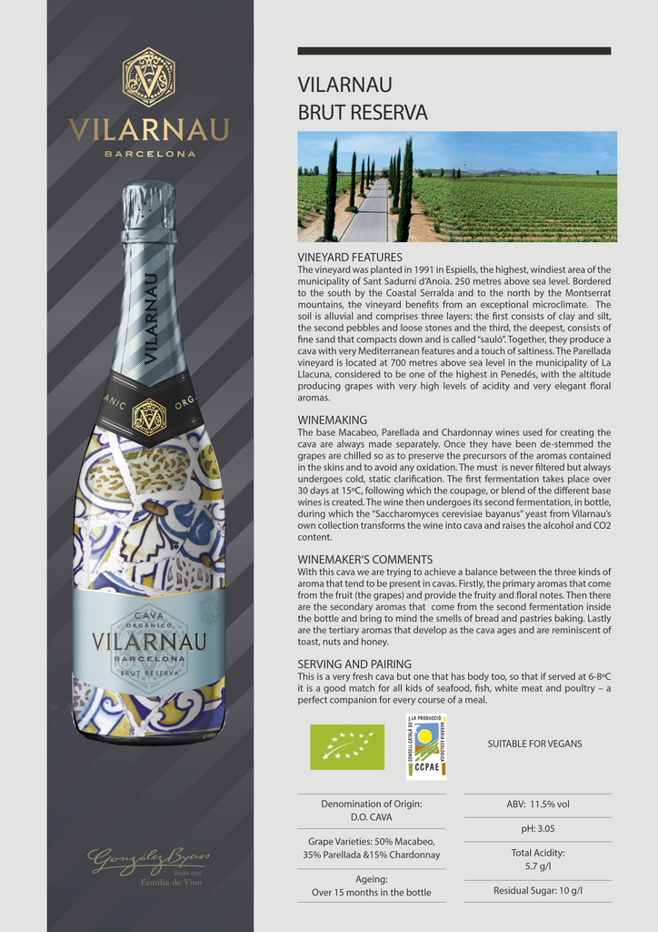 VILARNAU CAVA BRUT 75cl [E040]
