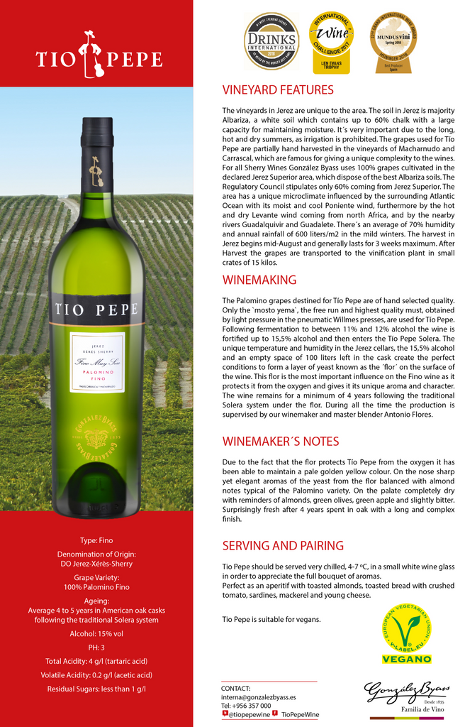 TIO PEPE FINO MUY SECO LTR [G012]