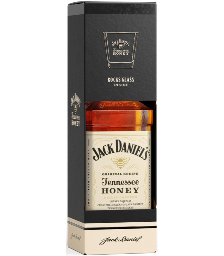 Jack Daniel's Honey with Rock Glass Gift Pack  (A250)