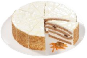 American Carrot CAKE 2 Kg. / 12 portions (MONCA02)