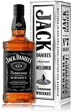 Whisky: Jack Daniel's Black Label in Gift Tin (1Ltr) [A042]