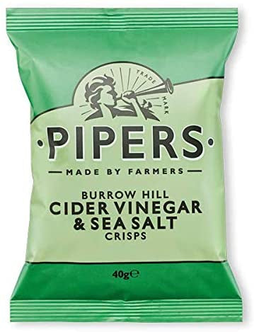 Pipers Crisps avinegar & Sea Salt 40g x24[PIPSV01]