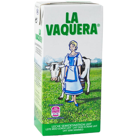 La Vaquera Semi Skimmed Milk 1Ltr x6 [VAQSS02]
