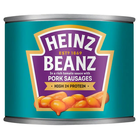 Heinz Baked Beans & Sausages 200g  (x12 Cans) [HJHBS01]