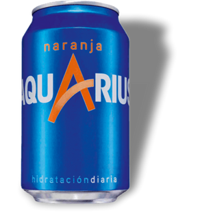 AQUARIUS ORANGE 33cl CANS CASE 24x33cl [S124]
